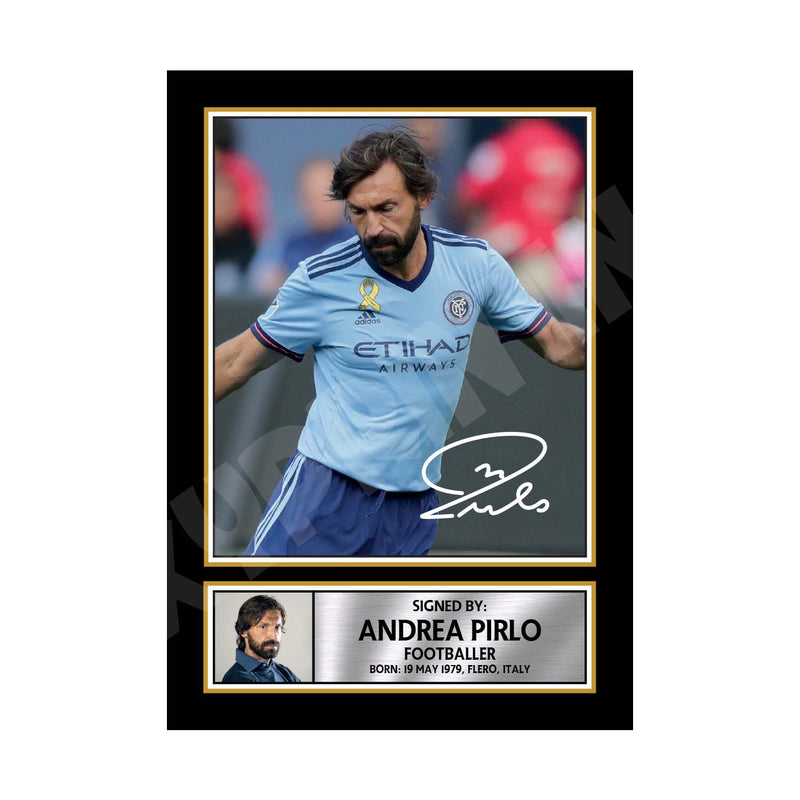 ANDREA PIRLO Limited Edition Football Player Signed Print - Football