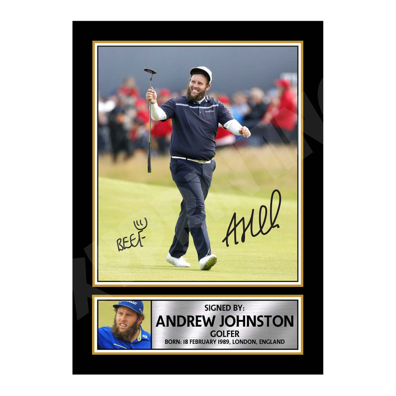 ANDREW BEEF JOHNSTON 2 Limited Edition Golfer Signed Print - Golf