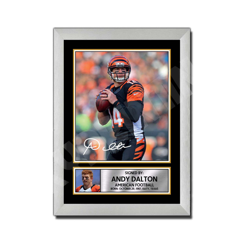 ANDREW DALTON (1) Limited Edition Football Signed Print - American Footballer