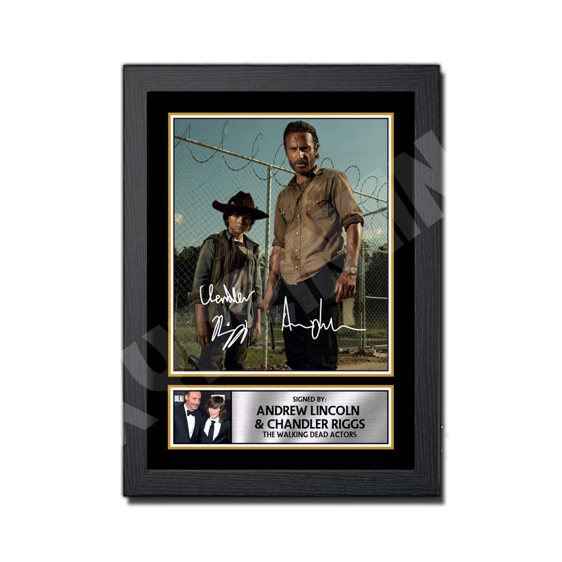ANDREW LINCOLN + CHANDLER RIGGS Limited Edition Walking Dead Signed Print