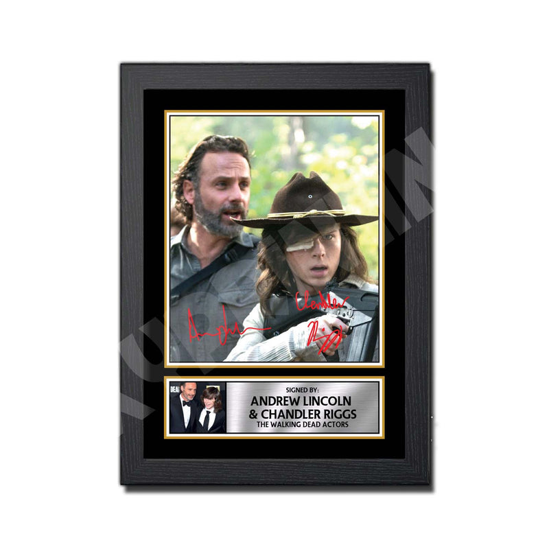 ANDREW LINCOLN + CHANDLER RIGGS 2 Limited Edition Walking Dead Signed Print