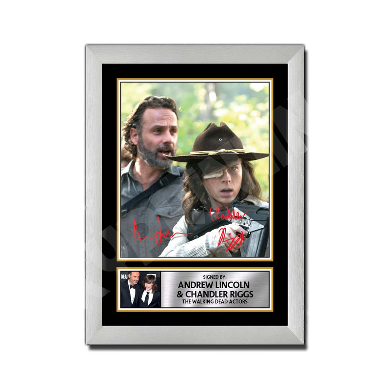 ANDREW LINCOLN + CHANDLER RIGGS 2 Limited Edition Walking Dead Signed Print