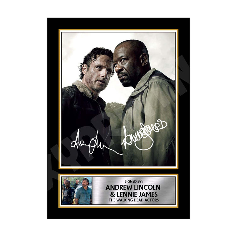 ANDREW LINCOLN + LENNIE JAMES Limited Edition Walking Dead Signed Print