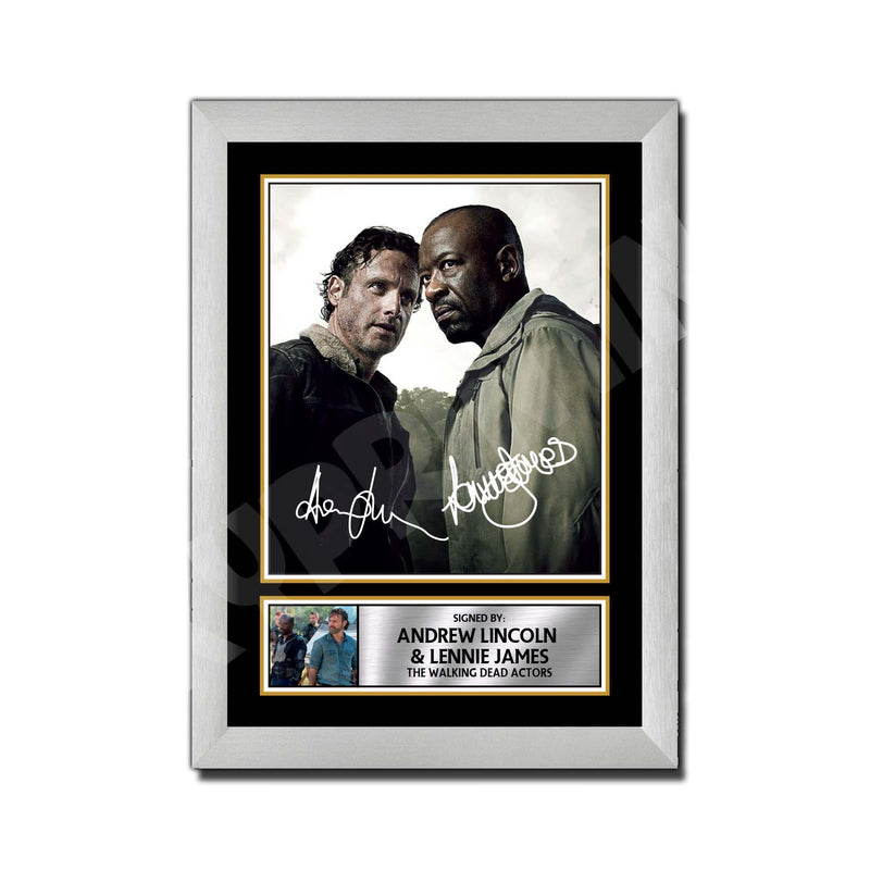 ANDREW LINCOLN + LENNIE JAMES Limited Edition Walking Dead Signed Print