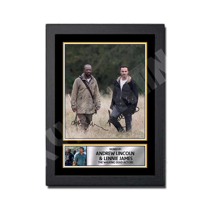 ANDREW LINCOLN + LENNIE JAMES 2 Limited Edition Walking Dead Signed Print