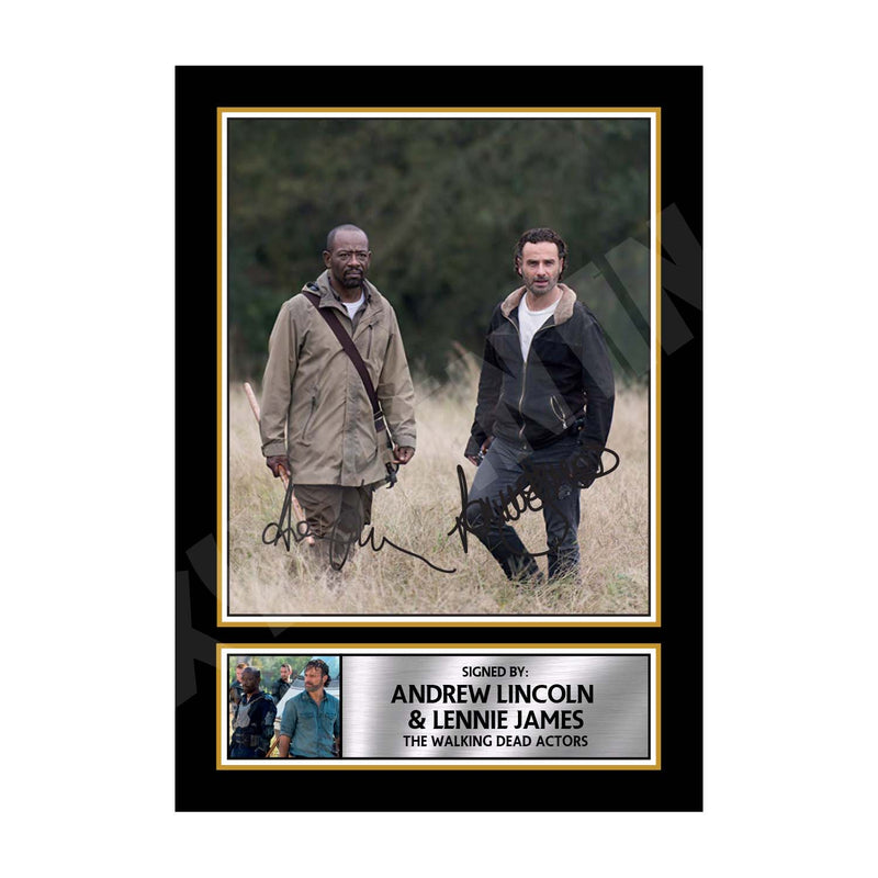 ANDREW LINCOLN + LENNIE JAMES 2 Limited Edition Walking Dead Signed Print