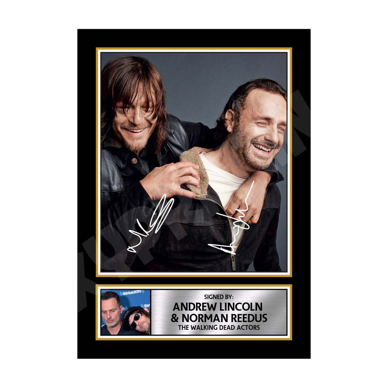 ANDREW LINCOLN _ NORMAN REEDUS Limited Edition Walking Dead Signed Print