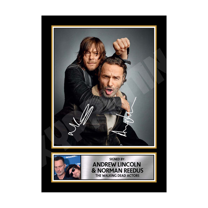 ANDREW LINCOLN _ NORMAN REEDUS 2 Limited Edition Walking Dead Signed Print