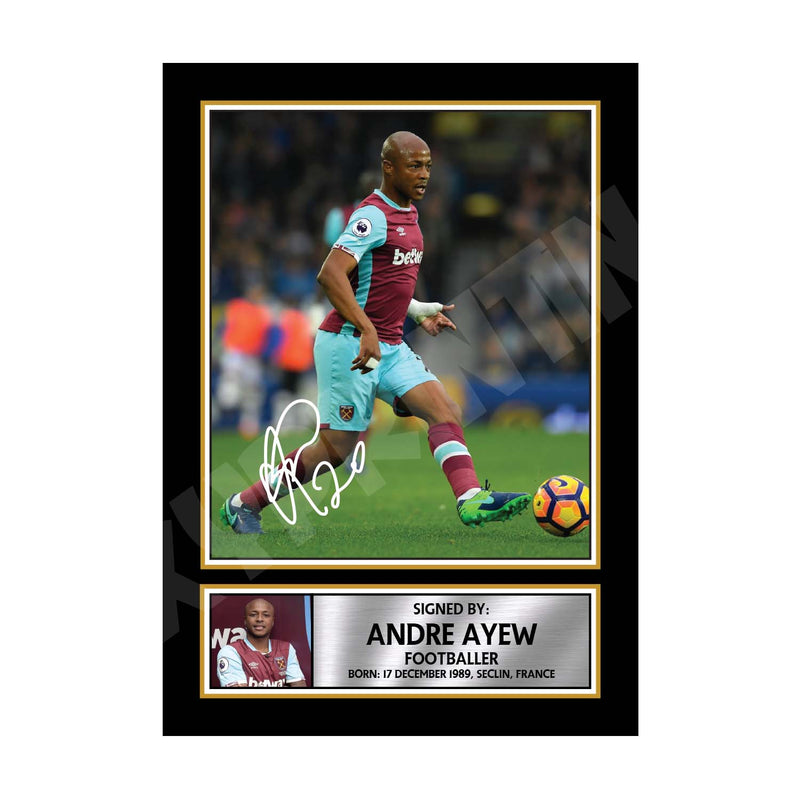ANDRE AYEW 2 Limited Edition Football Player Signed Print - Football