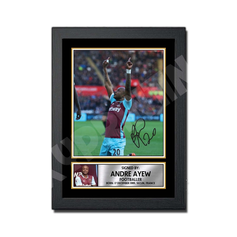 ANDRE AYEW (1) Limited Edition Football Player Signed Print - Football