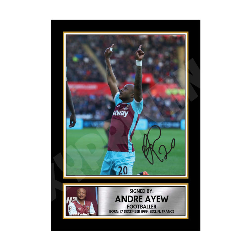 ANDRE AYEW (1) Limited Edition Football Player Signed Print - Football