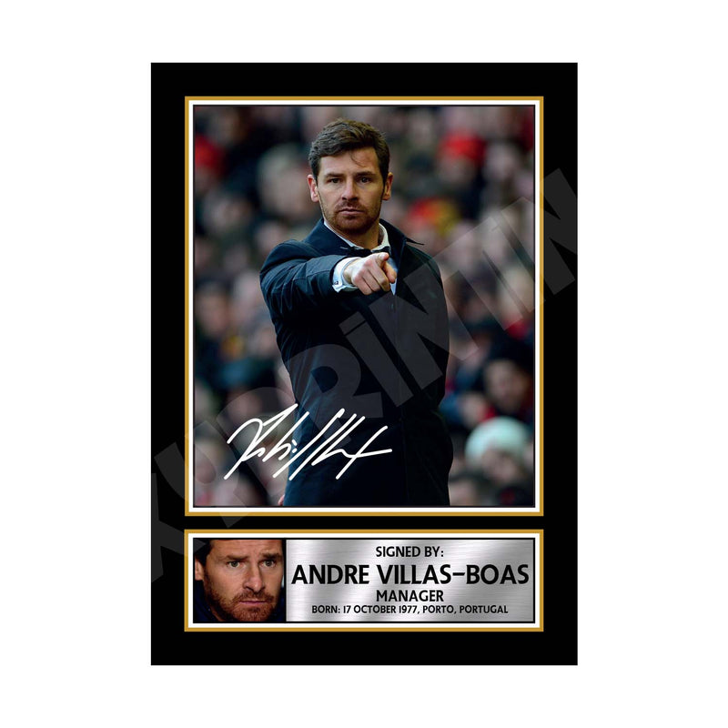 ANDRE VILLAS Limited Edition Football Player Signed Print - Football