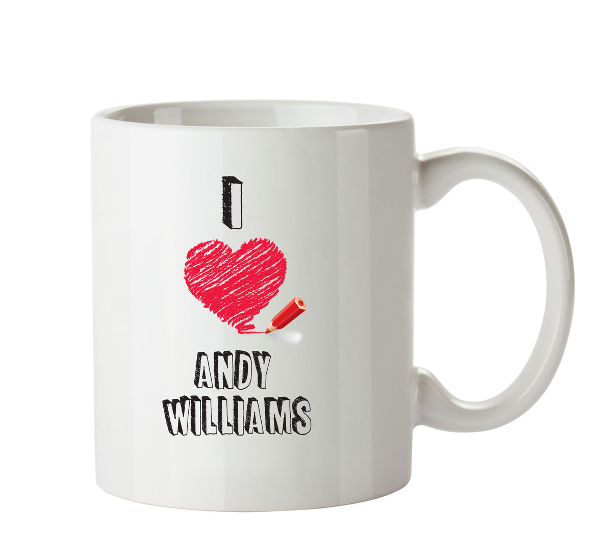 I Love ANDY WILLIAMS Celebrity Mug – printed mug product image 1