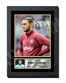 ANDY CARROLL 1 Limited Edition Football Player Signed Print - Football