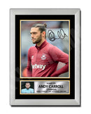 ANDY CARROLL 1 Limited Edition Football Player Signed Print - Football