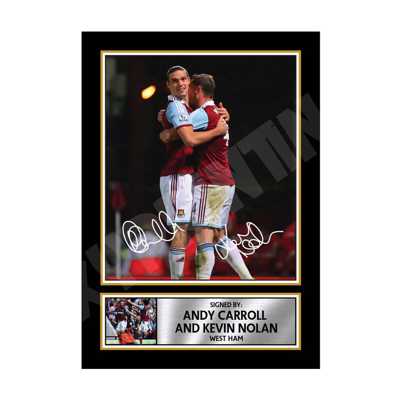 ANDY CARROLL AND KEVIN NOLAN 2 Limited Edition Football Player Signed Print - Football