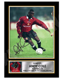 ANDY COLE 2 Limited Edition Football Player Signed Print - Football