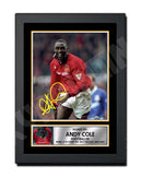 ANDY COLE (1) Limited Edition Football Player Signed Print - Football