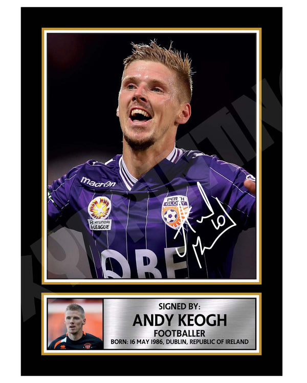 ANDY KEOGH Football Player Printed Signature Print