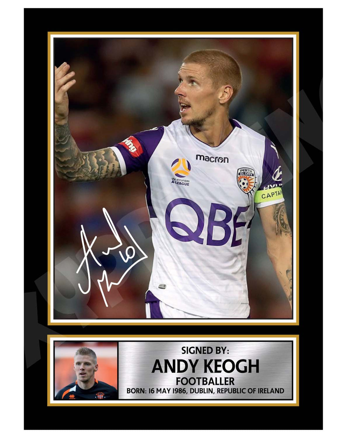 ANDY KEOGH 2 Limited Edition Football Player Signed Print - Football