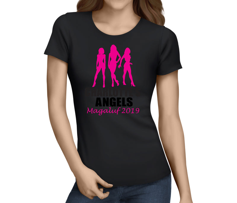 Angels Colour Custom Hen T-Shirt - Any Name - Party Tee