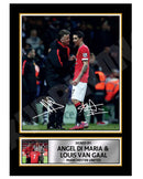 ANGEL DI MARIA _ LOUIS VAN GAAL 2 Limited Edition Football Player Signed Print - Football