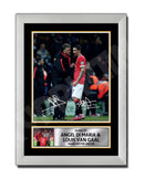 ANGEL DI MARIA _ LOUIS VAN GAAL 2 Limited Edition Football Player Signed Print - Football