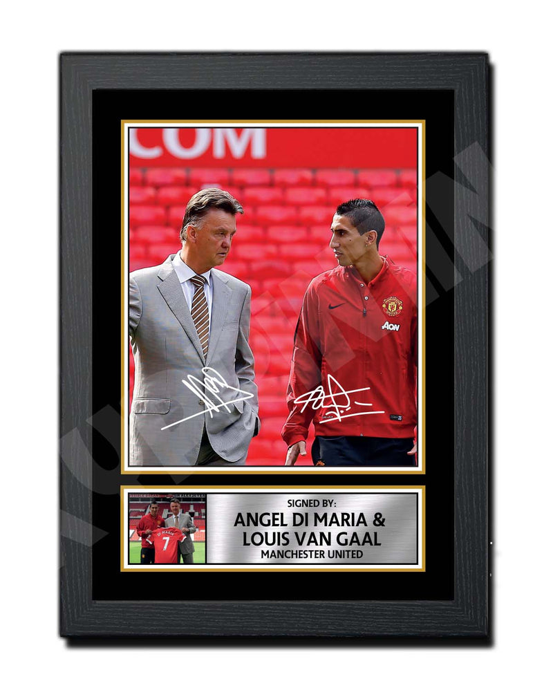 ANGEL DI MARIA _ LOUIS VAN GAAL (1) Limited Edition Football Player Signed Print - Football