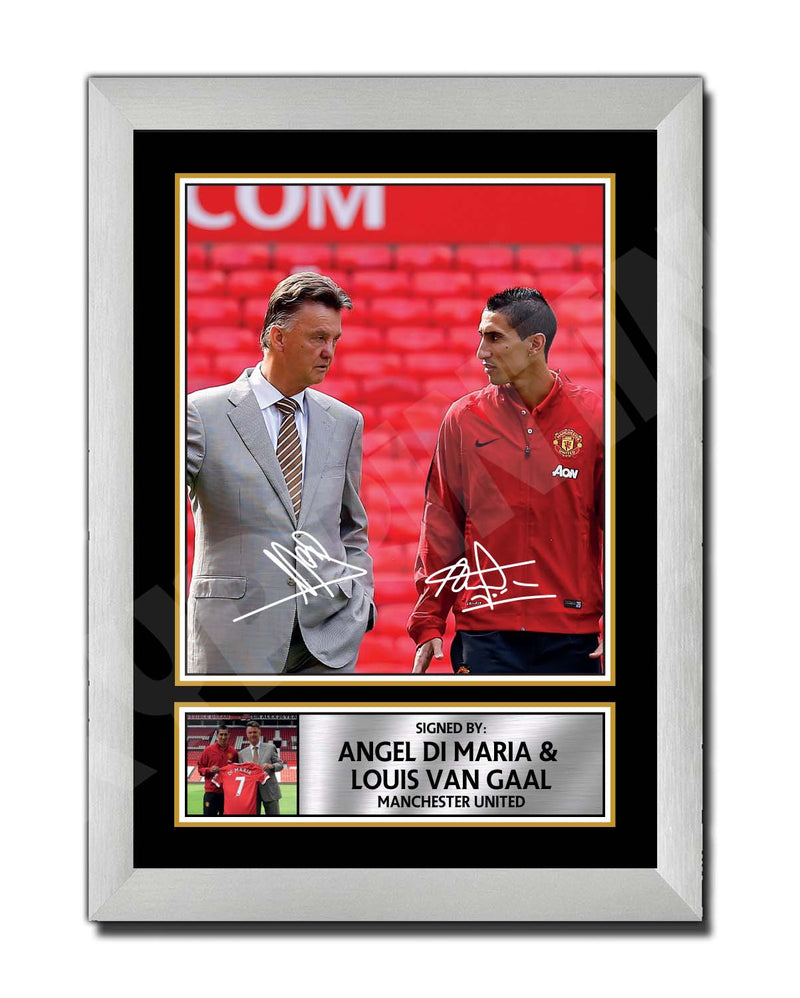 ANGEL DI MARIA _ LOUIS VAN GAAL (1) Limited Edition Football Player Signed Print - Football