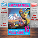 ANGRY BIRDS STELLA BM1 THEME INSPIRED Style PERSONALISED Kids Adult FUNNY Birthday Card
