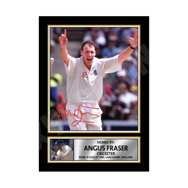 ANGUS FRASER Limited Edition Cricketer Signed Print - Cricket Player