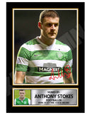 ANTHONY STOKES 2 Limited Edition Football Player Signed Print - Football