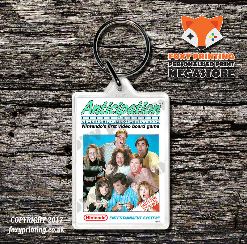 AMAGON Retro NES Game Cover Art Gaming Keyring