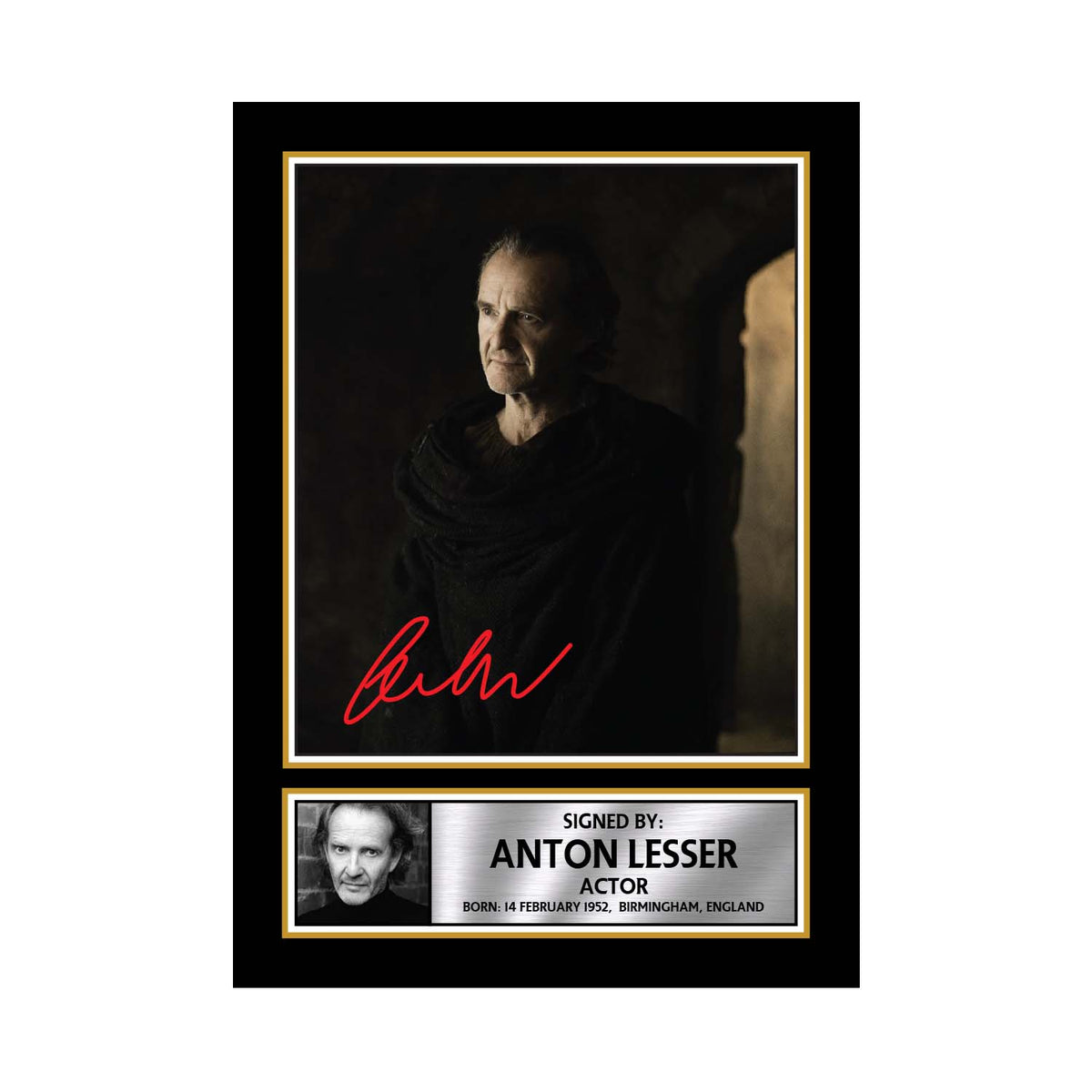 ANTON LESSER Game Of Thrones Printed Signature Print – Anton Lesser Game of Thrones Printed Signature Print – A1 Print Only