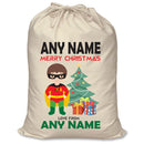 Personalised Superhero Batman & Robin Inspired Santa Sack