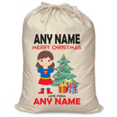 Personalised Superhero Supergirl Inspired Santa Sack