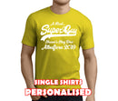A Real Super Guy White Custom Stag T-Shirt - Any Name - Party Tee