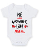 Me and My Godfather Love ARSENAL Personalised FOOTBALL TEAM Baby Grow