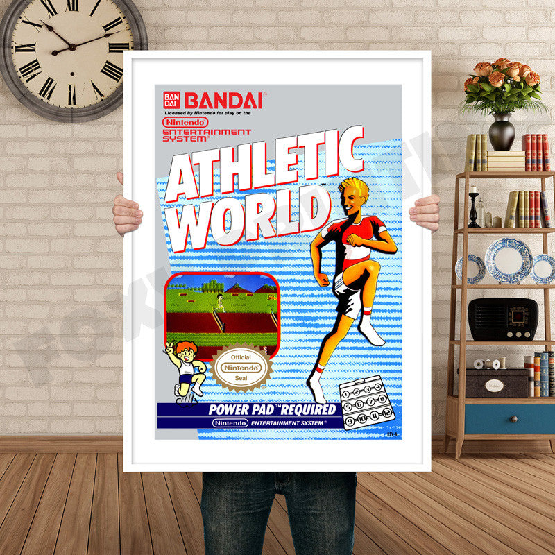 ATHLETIC WORLD Retro GAME INSPIRED THEME Nintendo NES Gaming A4 A3 A2 Or A1 Poster Art 41