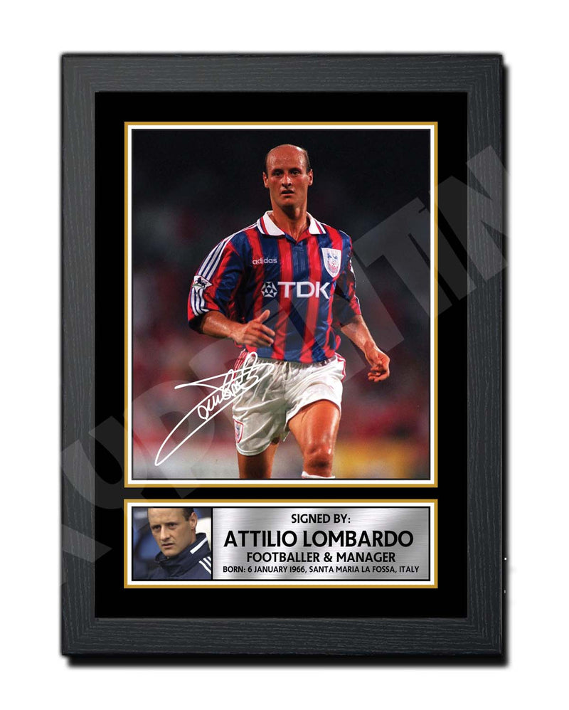 ATTILIO LOMBARDO 2 Limited Edition Football Player Signed Print - Football