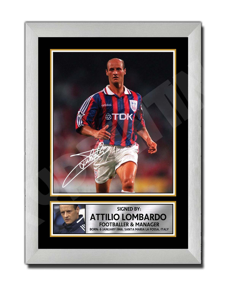 ATTILIO LOMBARDO 2 Limited Edition Football Player Signed Print - Football