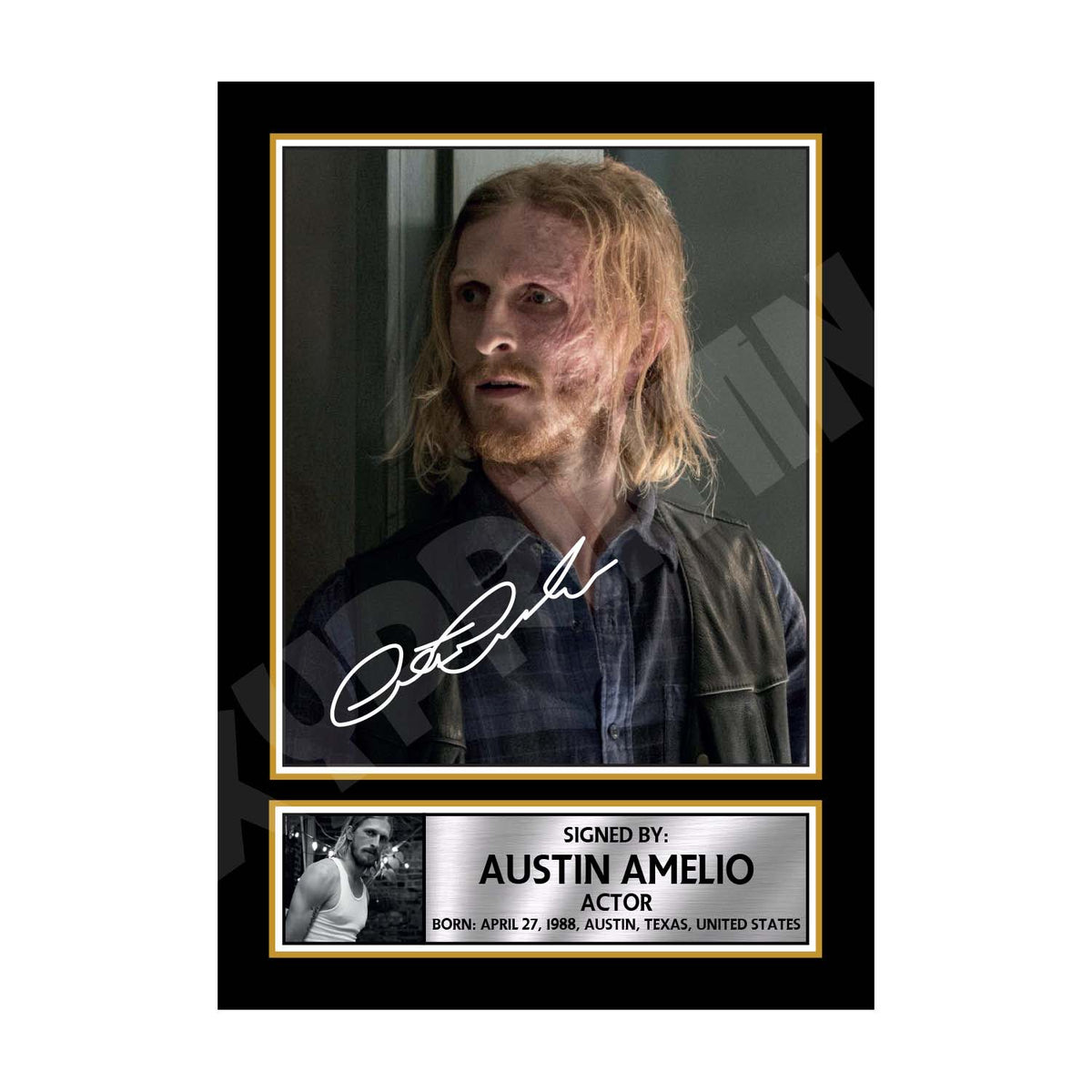 AUSTIN AMELIO Walking Dead Printed Signature Print – Reproduction Print