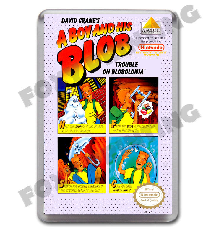 A Boy And His Blob Nes Retro Nintendo NES Game Inspired Fridge Magnet 7