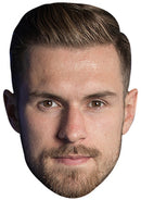 AARON RAMSEY MASK WALES JB - Footballer Fancy Dress Cardboard Celebrity Party Face Mask