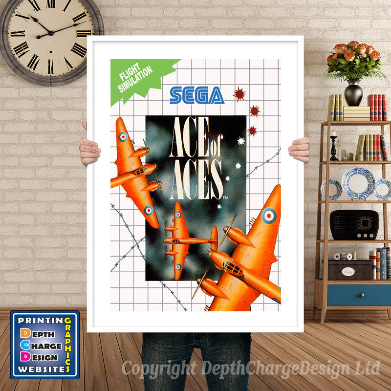 Ace Of Aces Eu Inspired Retro Gaming Poster A4 A3 A2 Or A1