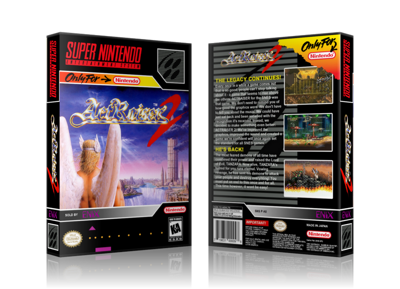 Actraiser 2 Replacement Nintendo SNES Game Case Or Cover