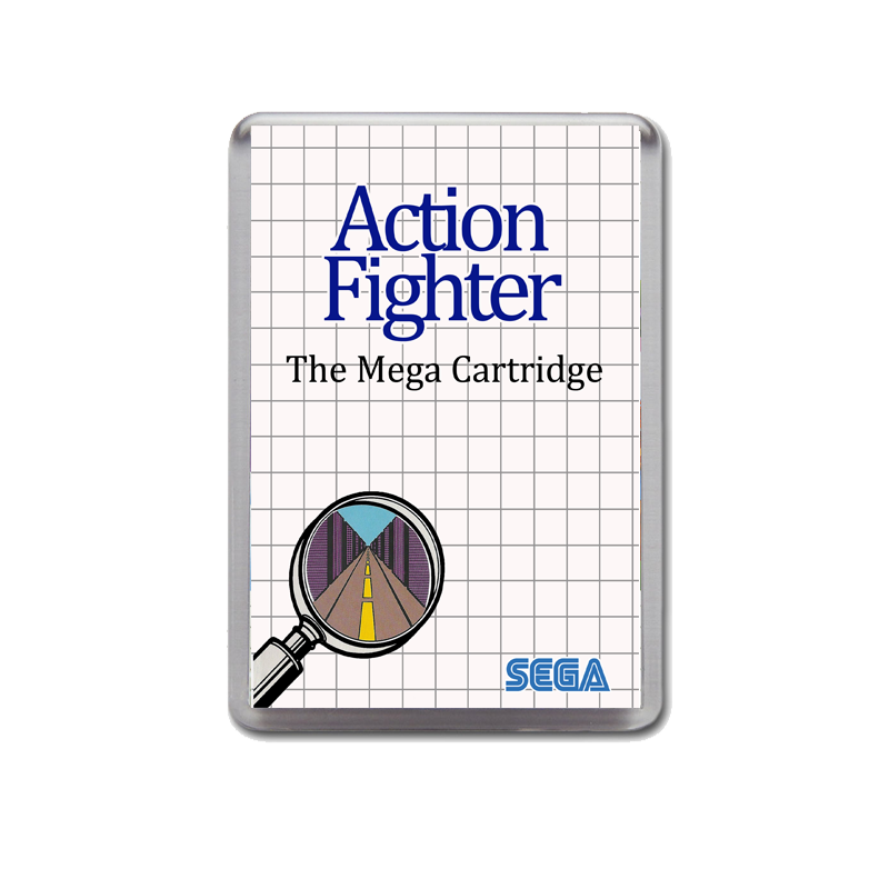 Action Fighter Eu Sega Master System Game Inspired Fridge Magnet