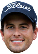 ADAM SCOTT JB - Golf Fancy Dress Cardboard Celebrity Party Face Mask
