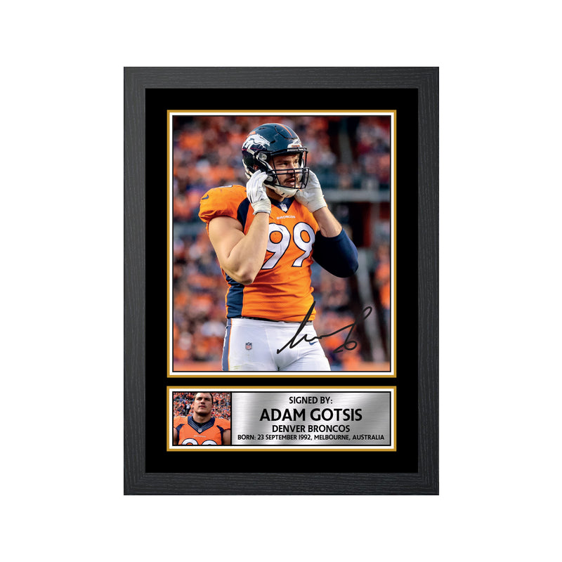 Adam Gotsis Limited Edition Football Signed Print - American Footballer Poster - Framing Options - Wall Art Print Autographed Signed GIFT