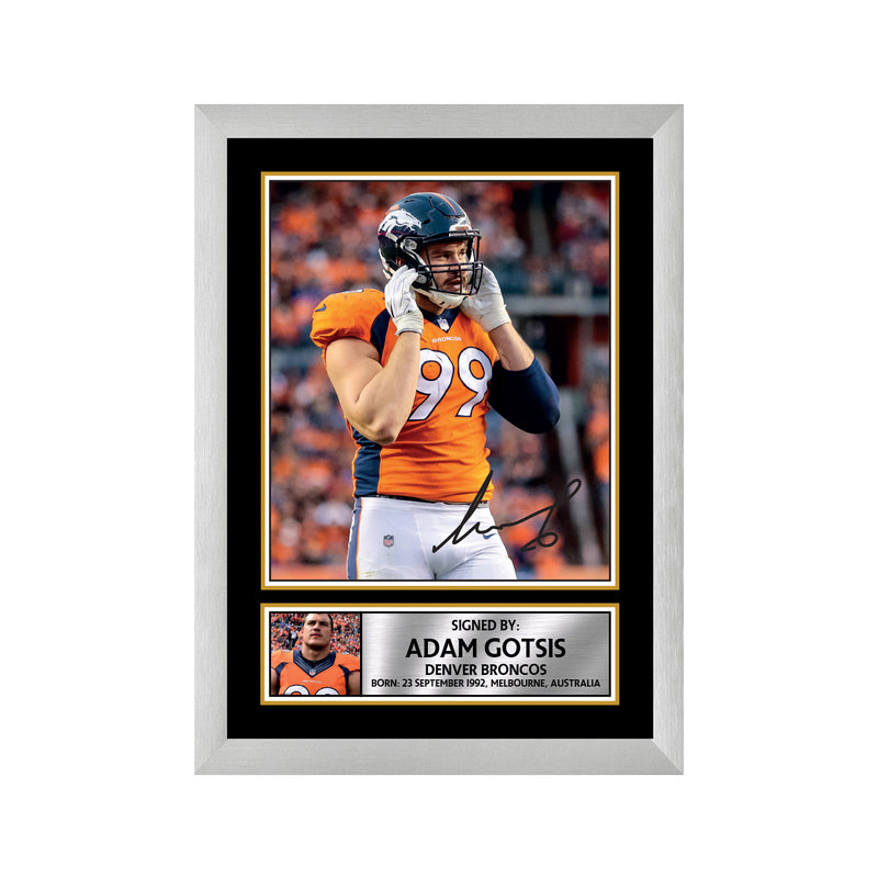 Adam Gotsis Limited Edition Football Signed Print - American Footballer Poster - Framing Options - Wall Art Print Autographed Signed GIFT